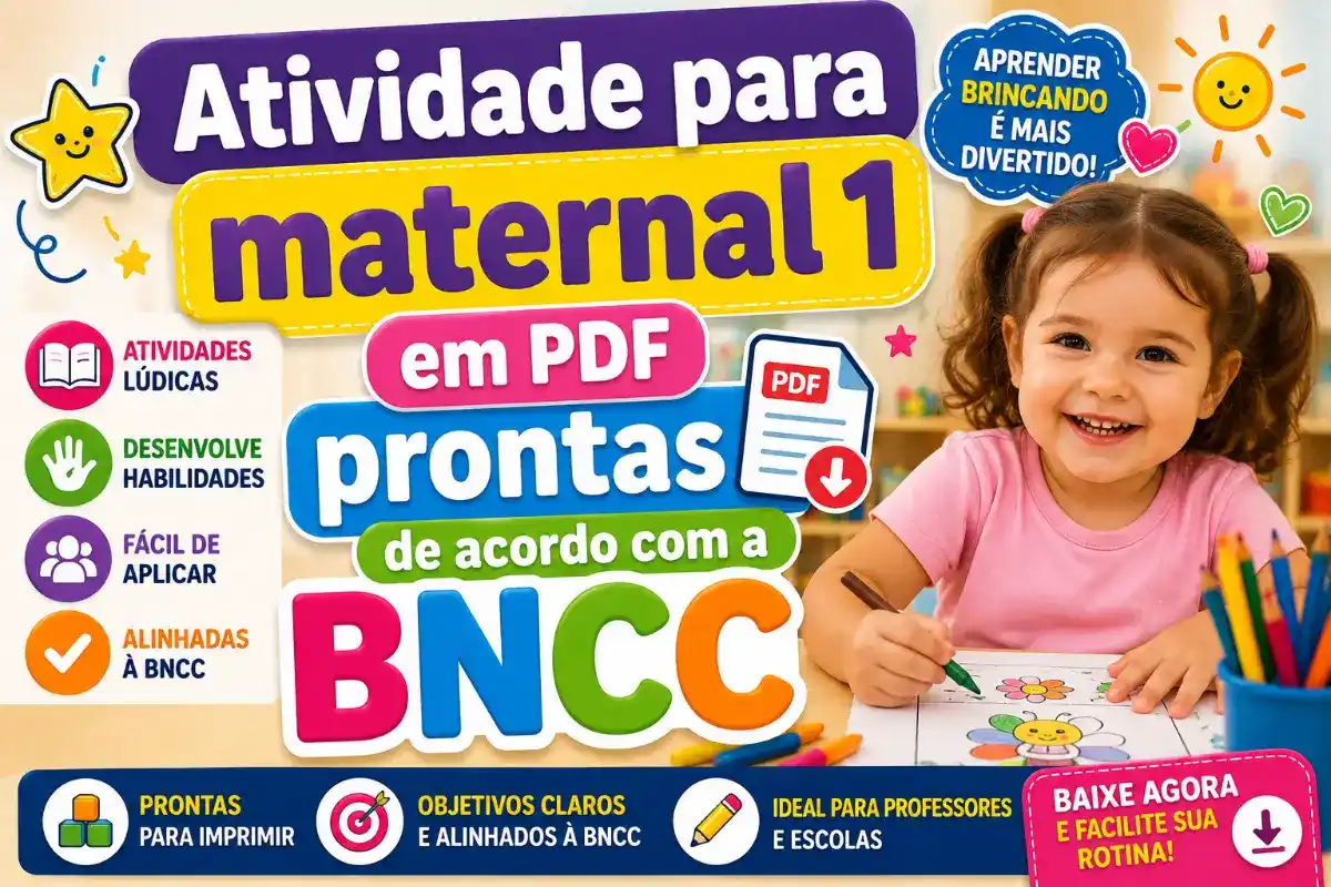 Atividade para maternal 1 em PDF prontas de acordo com a BNCC