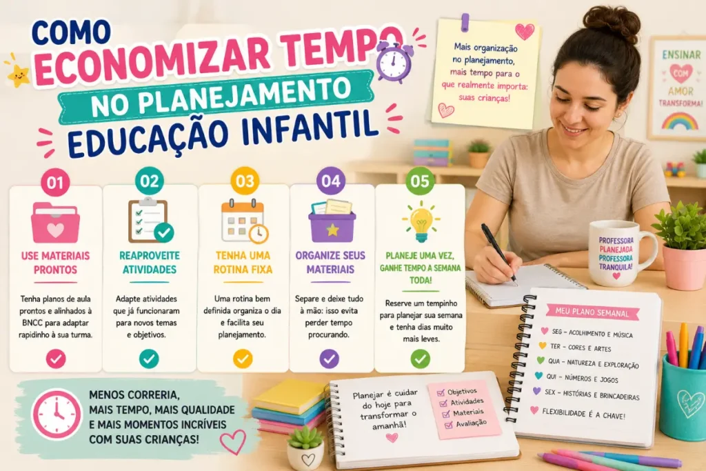 Como economizar tempo no planejamento educação infantil