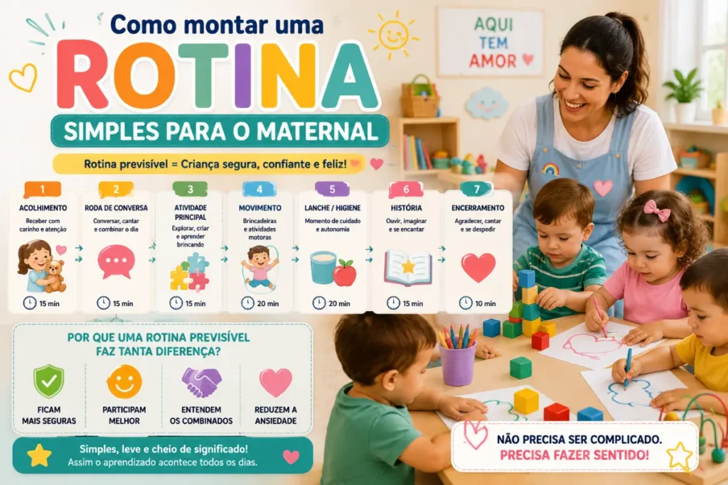 Como montar uma rotina simples para o maternal