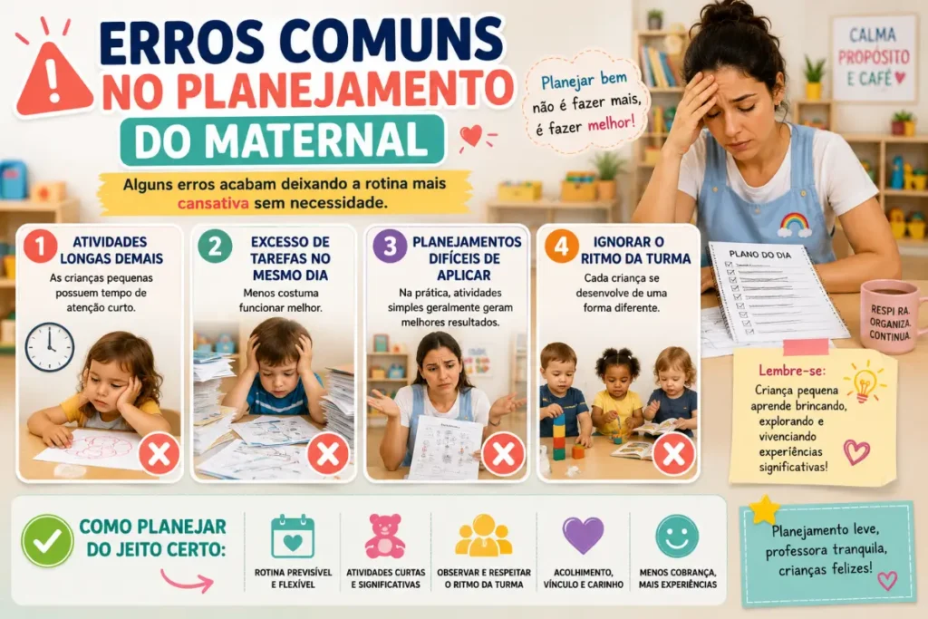 Erros comuns no planejamento do maternal