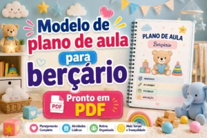 Modelo de plano de aula para berçário pronto em PDF
