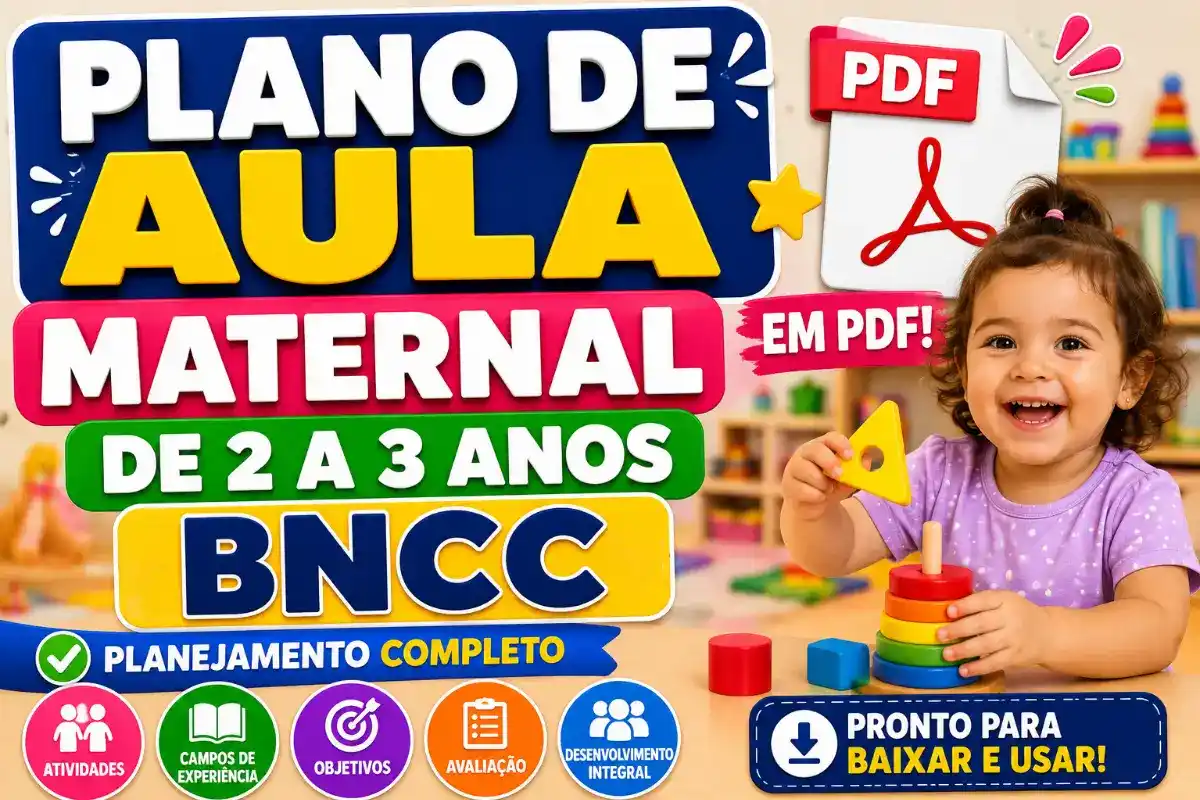 Plano de aula maternal de 2 a 3 anos BNCC em PDF