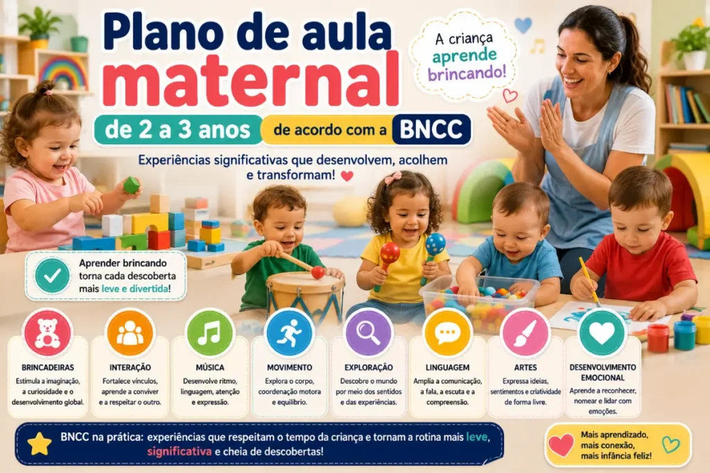 Plano de aula maternal de 2 a 3 anos de acordo com a BNCC