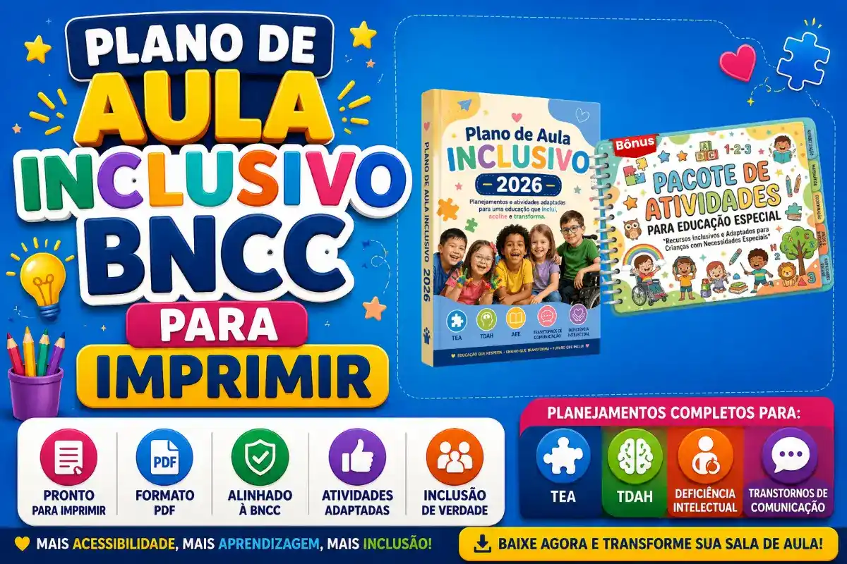 Plano de Aula Inclusivo BNCC em PDF para Imprimir