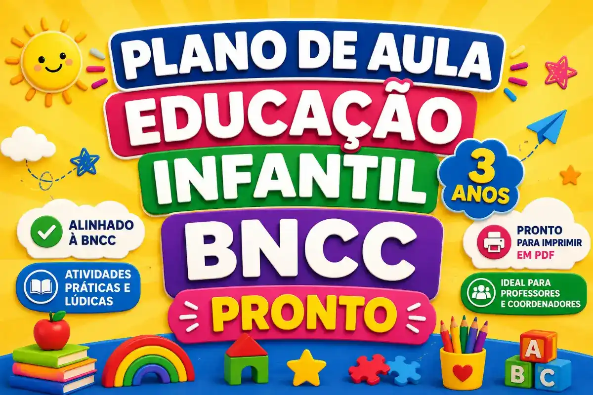 Plano de aula educação infantil 3 anos PDF BNCC para Imprimir