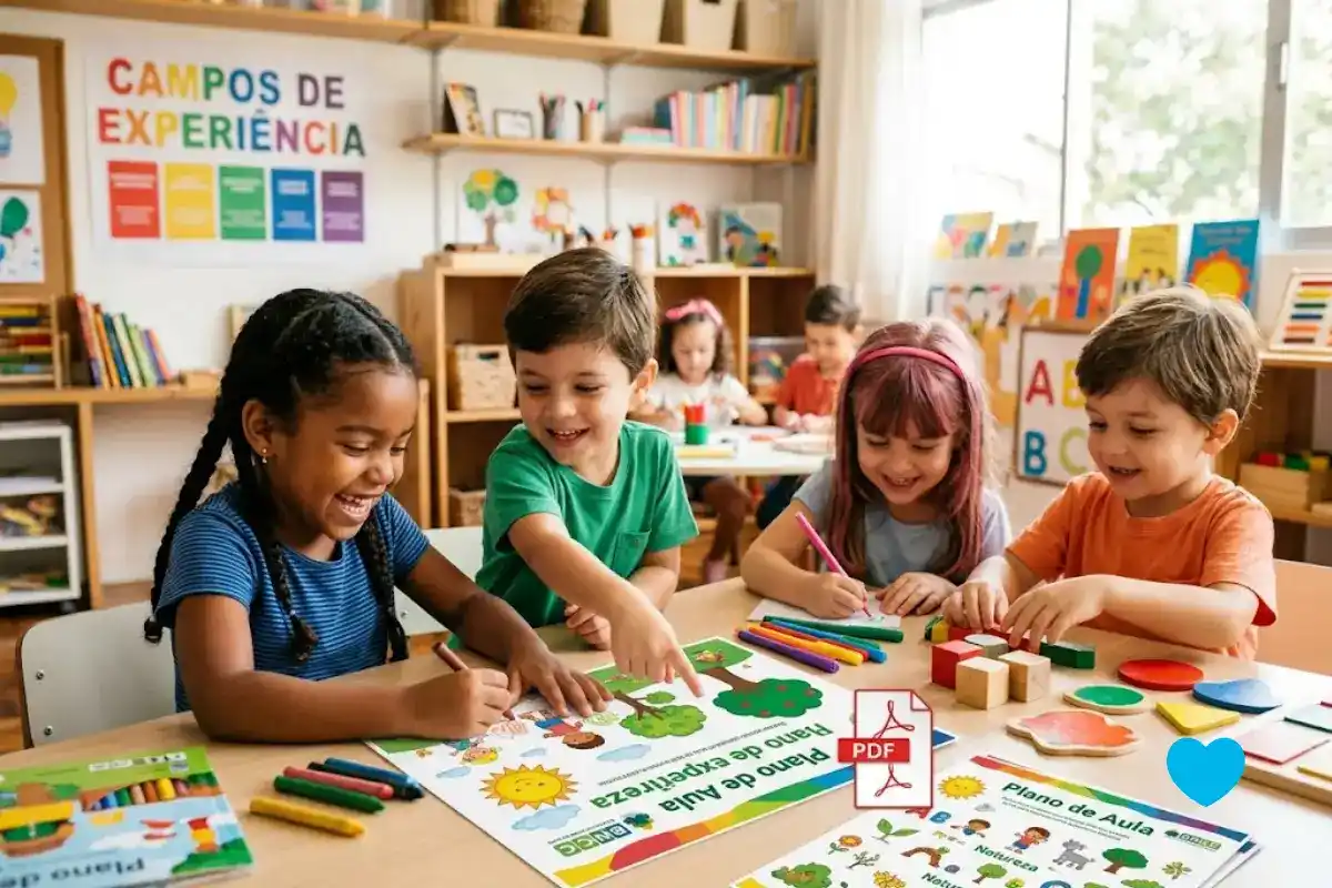 Plano de aula pré-escola 5 anos PDF para imprimir de acordo com a BNCC