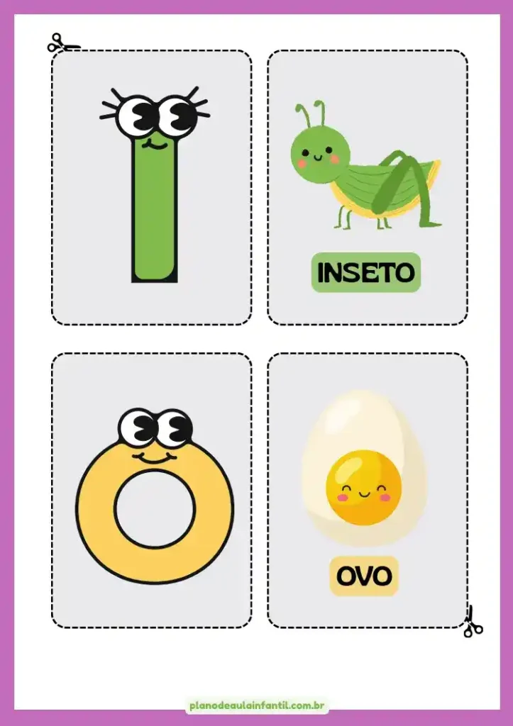 Plano de Aula Vogais para Pré-Escola Grátis em PDF