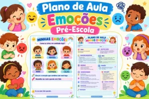 Plano de aula emoções pré-escola grátis para imprimir em pdf
