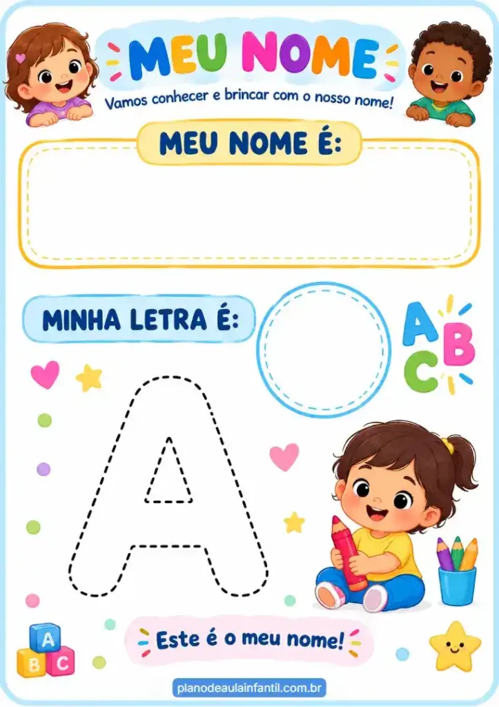 Plano de aula meu nome maternal grátis em pdf