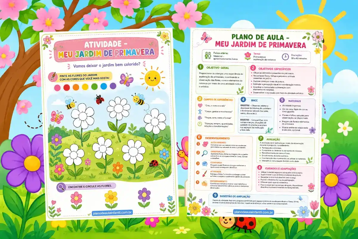 Plano de aula primavera para maternal grátis em pdf